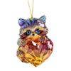 Valentine's Day Cartoon Animal Ornament Cute Cat Dog Rabbit Holding Heart Keychain