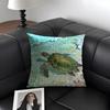 Sea Turtle Fashion Cushion Cover Natural Linen Organic Fabric Double-Sided Printing Sofa Home Decor Gift Pillow Case