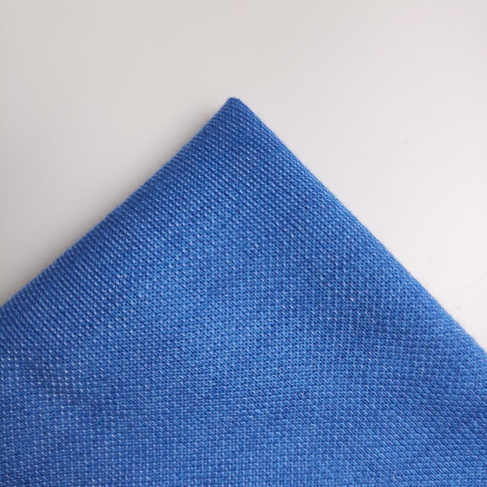 Silver Fiber Metallic Plain Organic Blended EMI Blocking Radiation Resistant Lightweight Curtain & Dress Lining Fabric синий