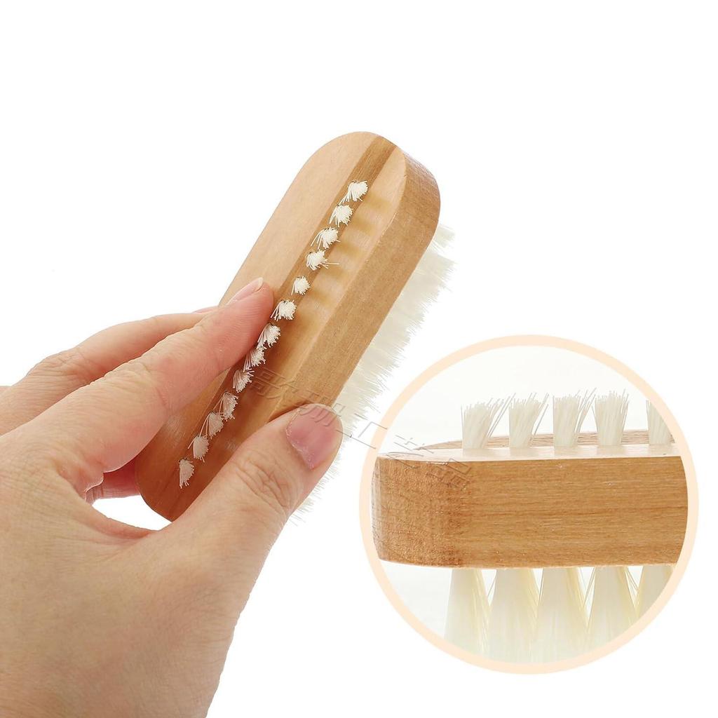 Lotus Wood Dual-sided Bath & Nail Brush with Boar Bristles and Foot Stone