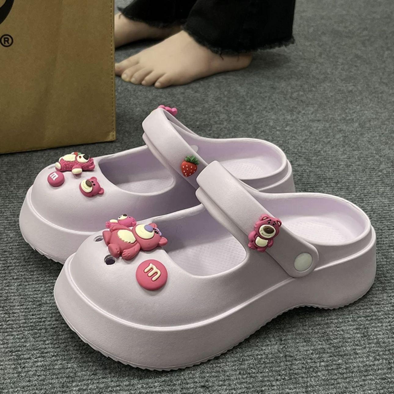 

Fashion Platform Kawaii Slides Shoes Cute White Summer 2024 Women s Slippers And Ladies Sandals On Beach Thick Luxury Top Designs Vip 39 40-41