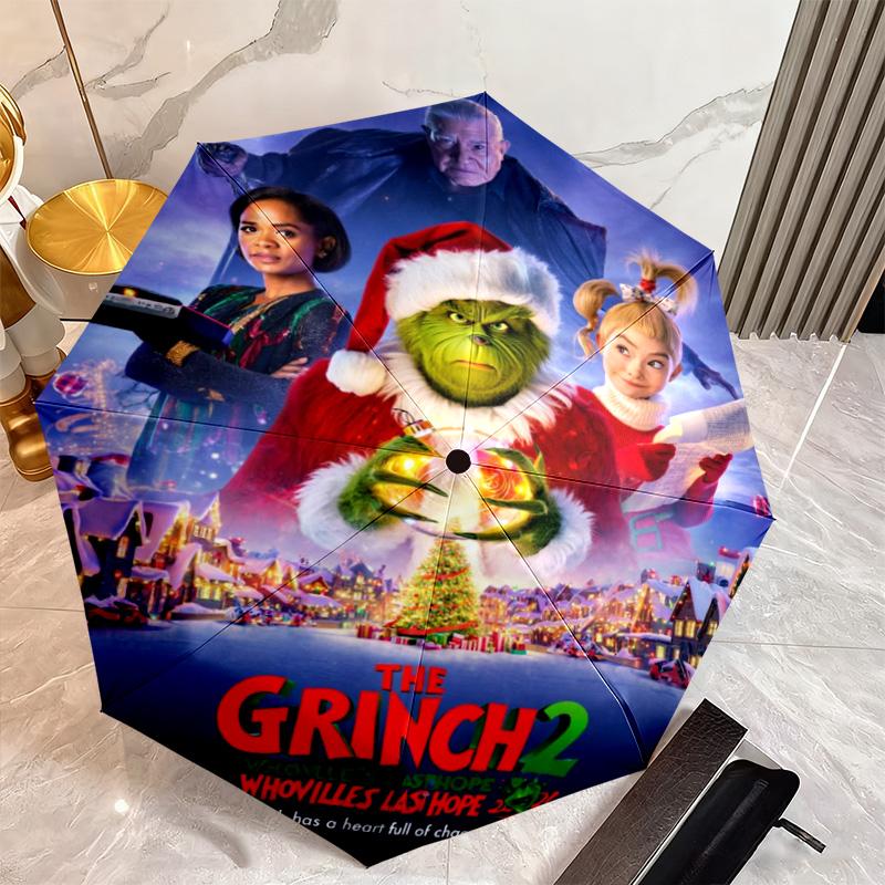 Christmas Comedy How the Grinch Stole Christmas Umbrella home essential wrought iron eight legged multifunctional travel camping essential umbrella 11