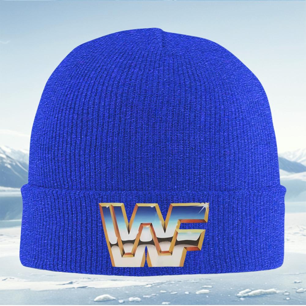 WWF logo sky view 3D shape Men Women Unisex Knitted Hat Beanie Pullover Cap Winter Thermal Warm Christmas Outdoor Cycling Hiking
