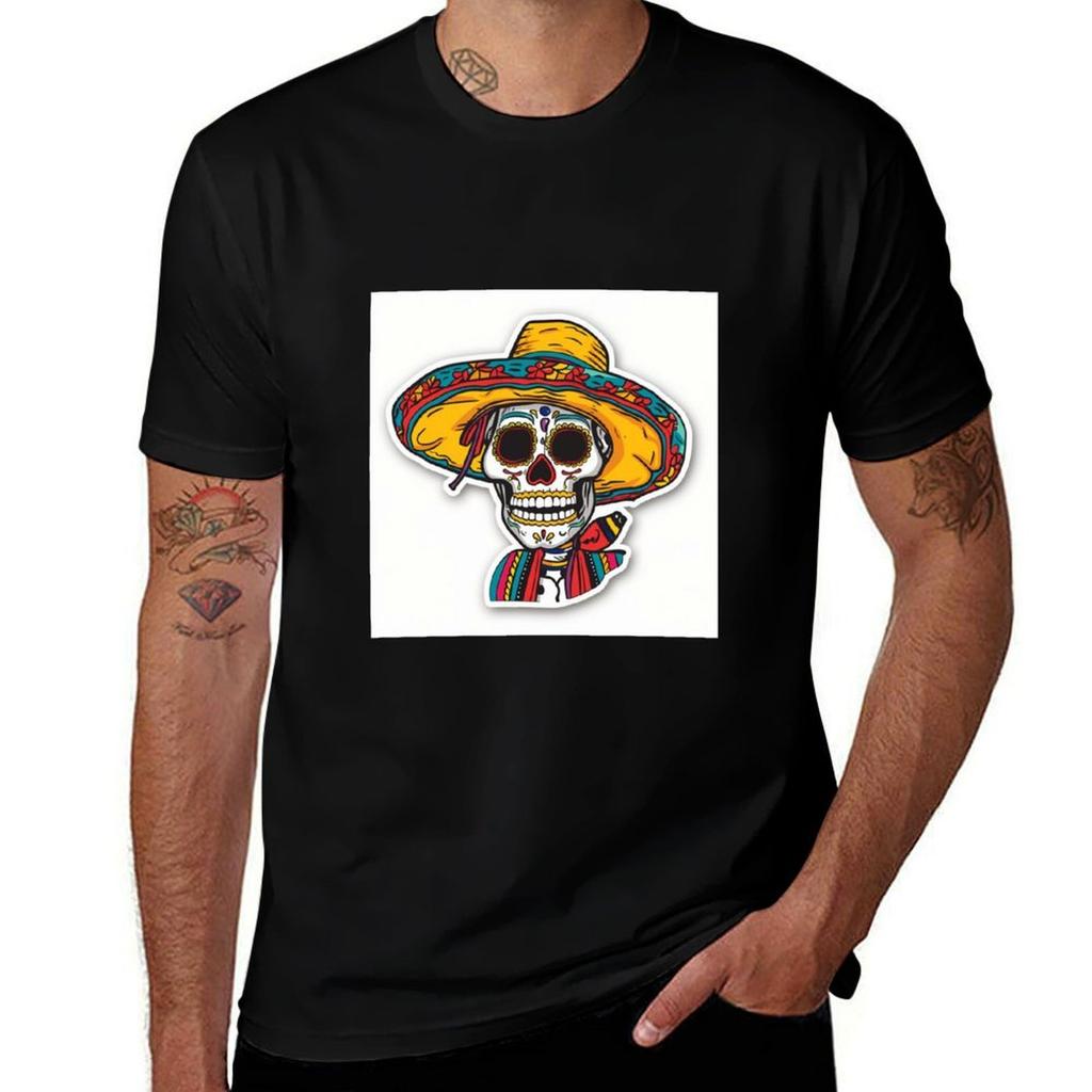 Cinco De Maya Sugar Skull Tshirt Soft Durable Cotton Tshirt