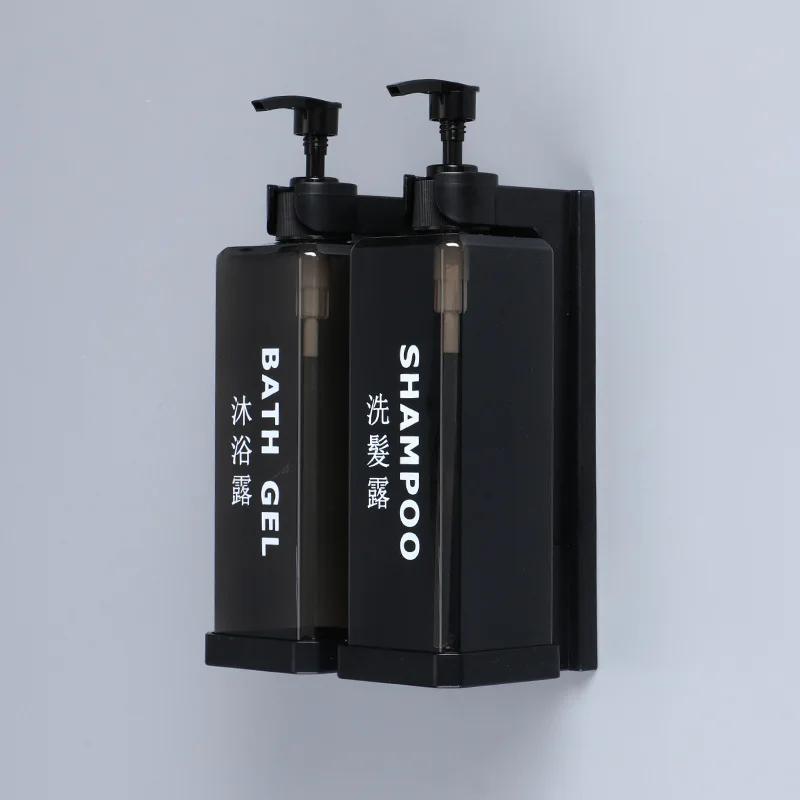Szampon hotelowy i żel pod prysznic w oddzielnych butelkach, montowane na ścianie, bez dziurkowania, pudełka z płynem do dezynfekcji rąk, montowane na ścianie, ręczne dozowniki mydła