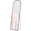 162cm Aluminium Frame Standing Mirror - Black
