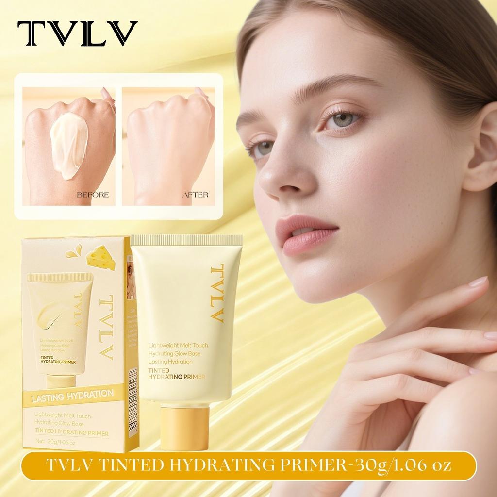TVLV Butter Primer Sheer Hydrating Tinted Primer Brightening Oil-Control Base Cover Pores 30ml