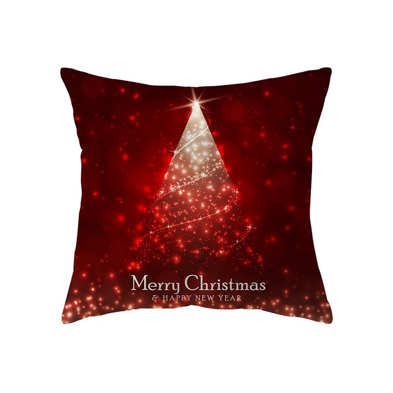 Christmas Tree Christmas Theme Decoration Printing Pattern Cushion Cover Home Living Room Sofa Decoration Pillow Pillow Cover