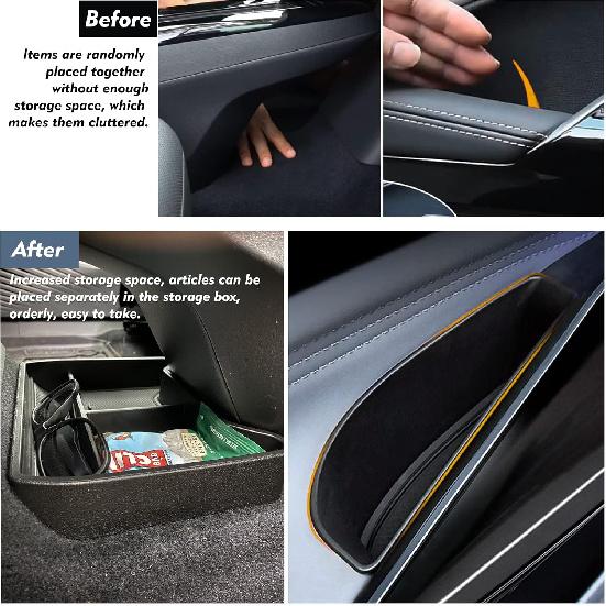 2024 2025 VW ID.4 Center Console Organizer Door Handle Storage Box Compatible with VW ID.4 2025- Door Side Storage Box Handle Pocket