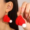 Women's Christmas Ear Studs Fall and Winter Hat Scarf Pendant Festival Earrings Gift for Wife Mother Daughter Friends