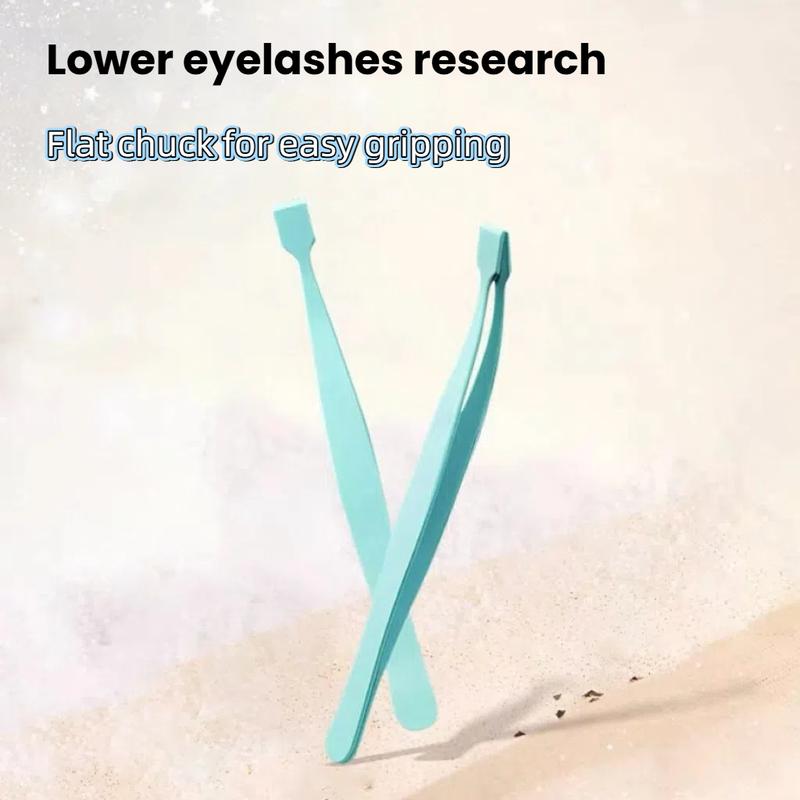 Pinzetten aus Edelstahl für DIY Falsche Wimpern, Klebstofffreier Unterwimpern-Applikator Pinzetten Make-up
