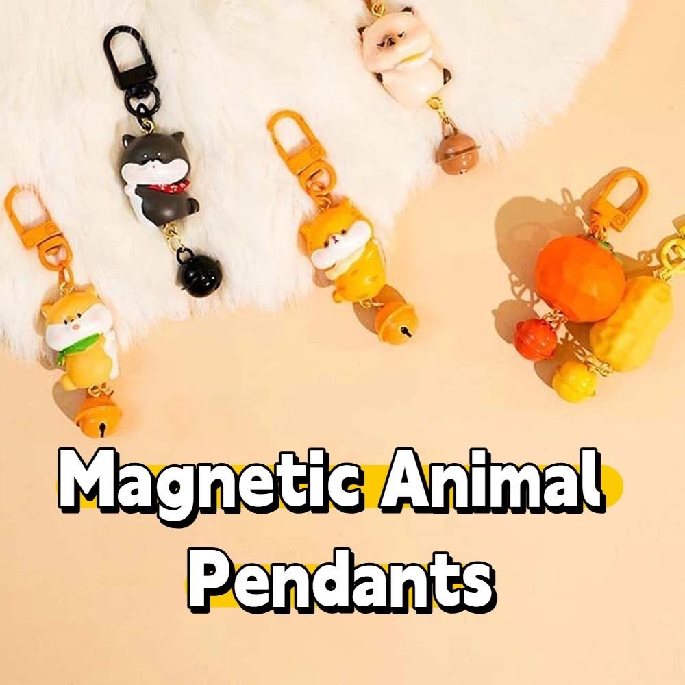 2 st Hartsmagnetiska Djurhalsband Hund Ryggsäck Nyckelring Par Nyckelringar Alla Hjärtans Dag Present