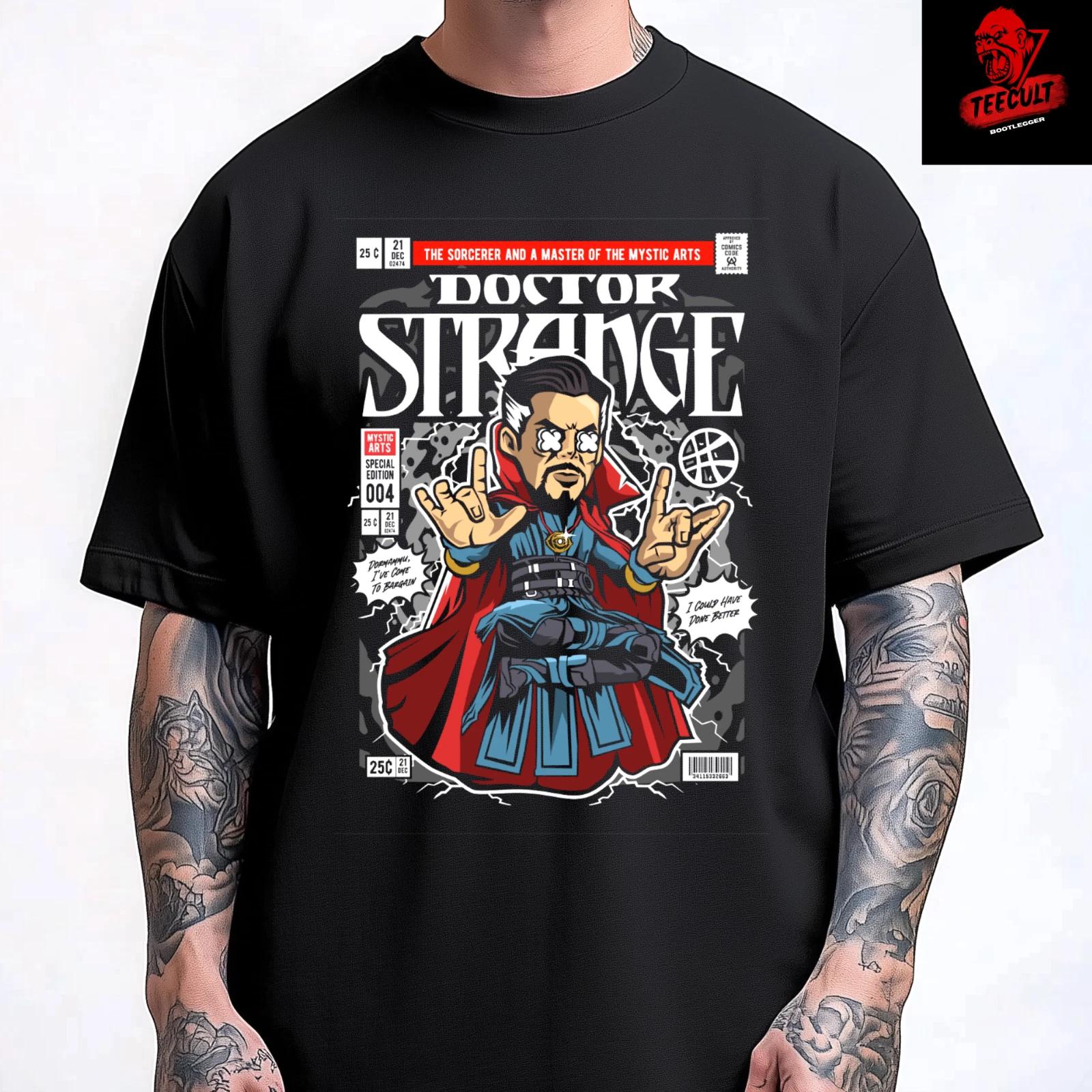 Men s and Women s T-shirts Doctor Strange Cult Film Character Funko Pop Unisex Heavy Cotton M