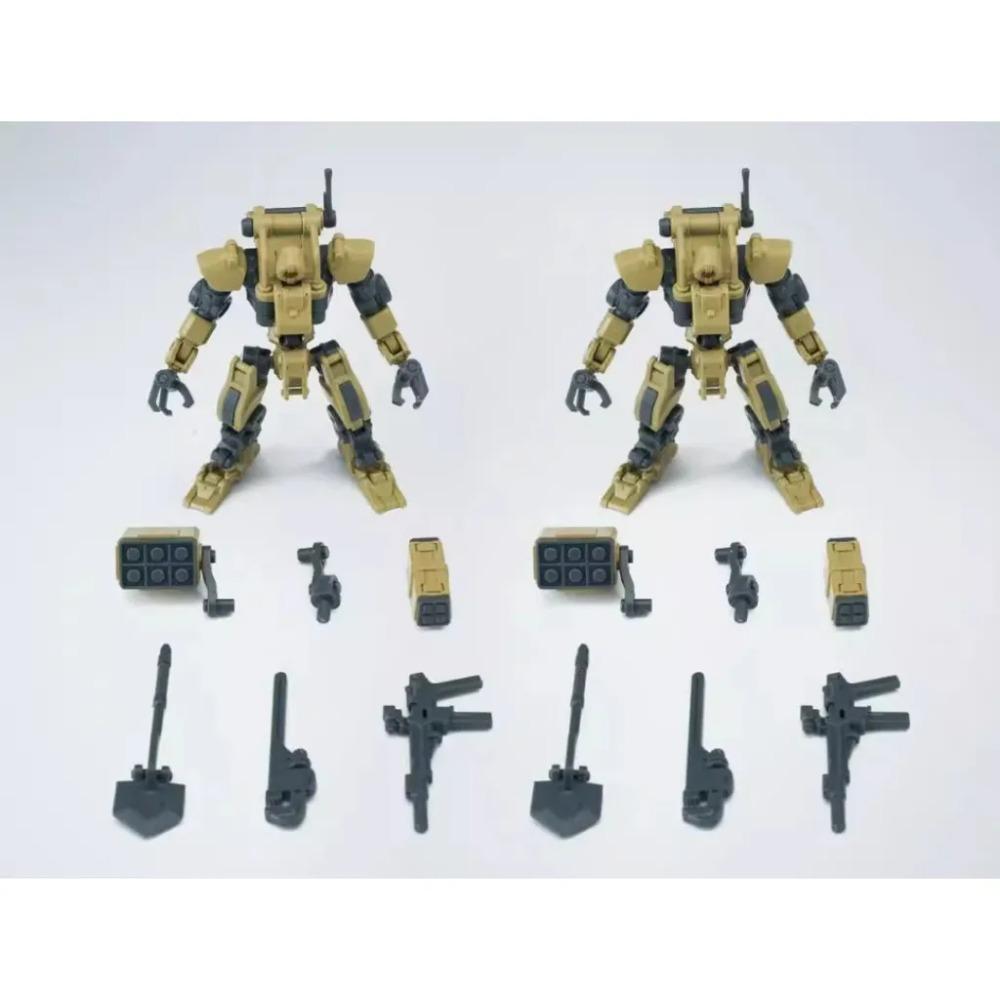 Sheik Mainland Combat Engineer Squad 1/144 Assembly Model Kit 2pcs/Set Collectible Action Figure Plastic Ornament Robot Gift