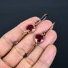 Ruby Earrings Gemstone Jewelry, Copper Electroformed Handmade Earrings, Latest Design Jewelry