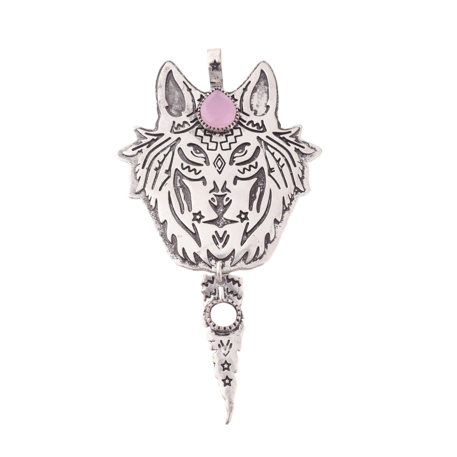 

Натуральный Розовый Халцедон Драгоценный Камень 925 Стерлинговое Серебро Ювелирные Изделия Ручной Работы Подвеска 4 CP-26-15