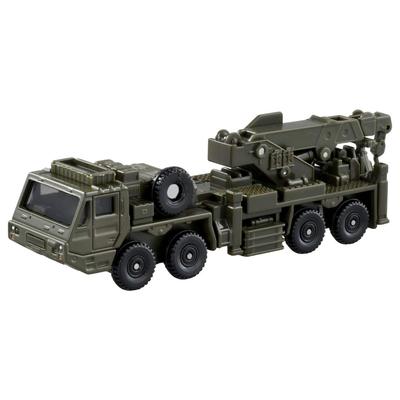 TAKARA TOMY Tomica Long Type Tomica No. 141 Self-Defense Force Heavy Wheeled Recovery Vehicle Miniature Car Toy, Ages 3 and Up, Green