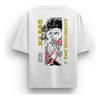 T-shirt Oversize con Stampa Anime Demon Slayer Uomo Donna Street Hip Hop Cotone Alta Qualità Manica Corta T-shirt Casual Abbigliamento Largo