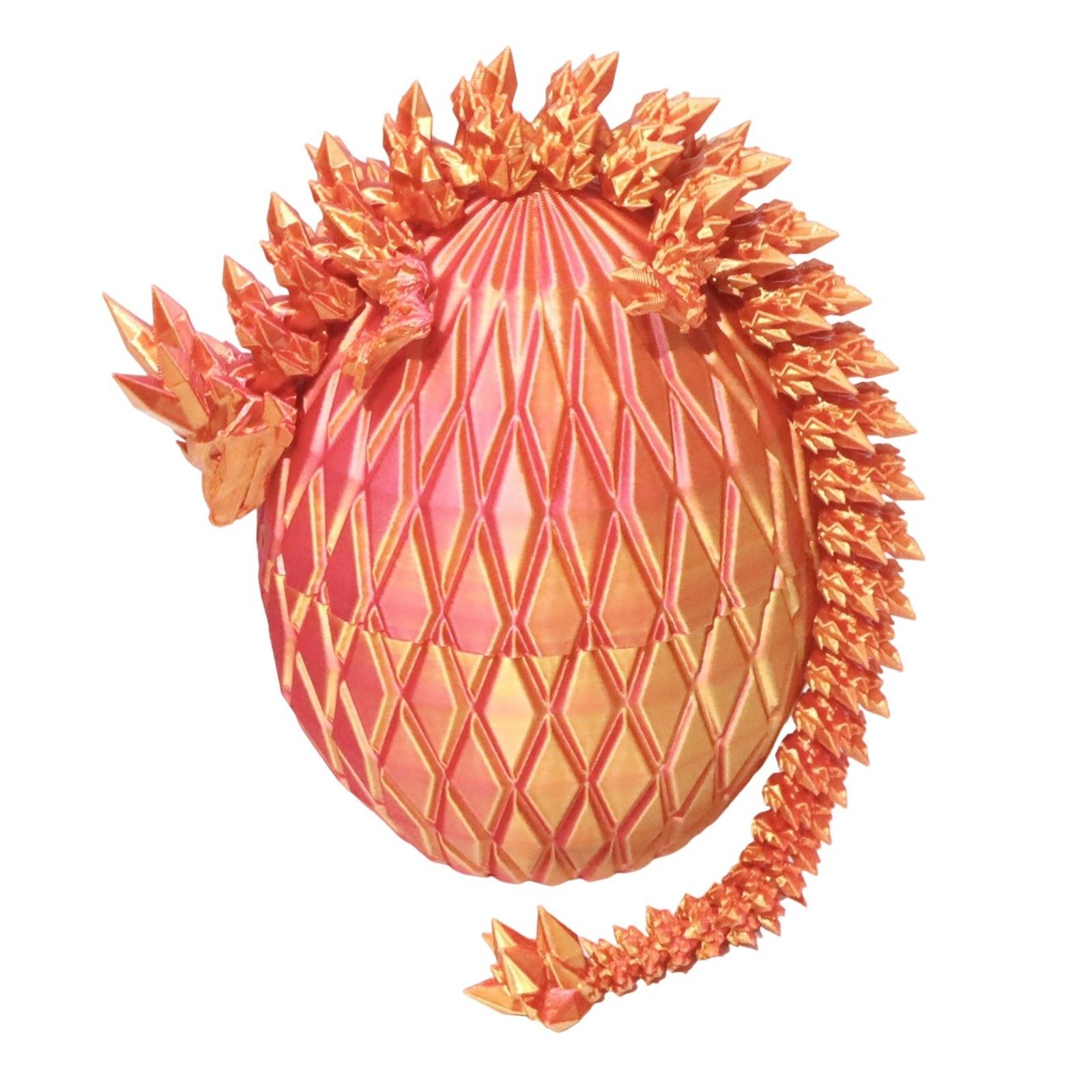 

Таинственный дракон в костюме-яйце, 3D-печатный дракон с яйцом, Полностью шарнирно-сочлененный гибкий дракон с яйцами, 3D-печатная подарочная игрушка One Size красный