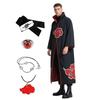 Costum Cosplay Akatsuki Anime Robă Nor Roșu cu Set Colier Diademă Inel pentru Joc de Rol Copil și Adult Costum de Joc