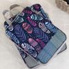 4pcs/set Printed Compression Storage Bag Foldable Luggage Storage Bags Set Packing Cubes  Clothes