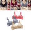 Women Push Up Full Coverage Bra Deep-v Wireless Lace Bra For Comfortable All-day Wear