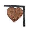 Simulation Rattan Heart-Shaped Woven Storage Basket Large Capacity Serving Display Basket  Desktop