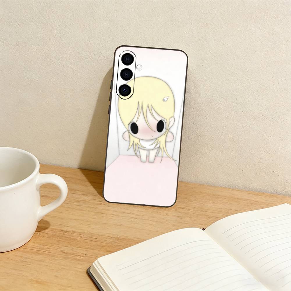 Angel Bunny Girl Phone Case For Samsung Galaxy A73,A72,A71,A70,A53,A52,A51,Others Soft Black Cover