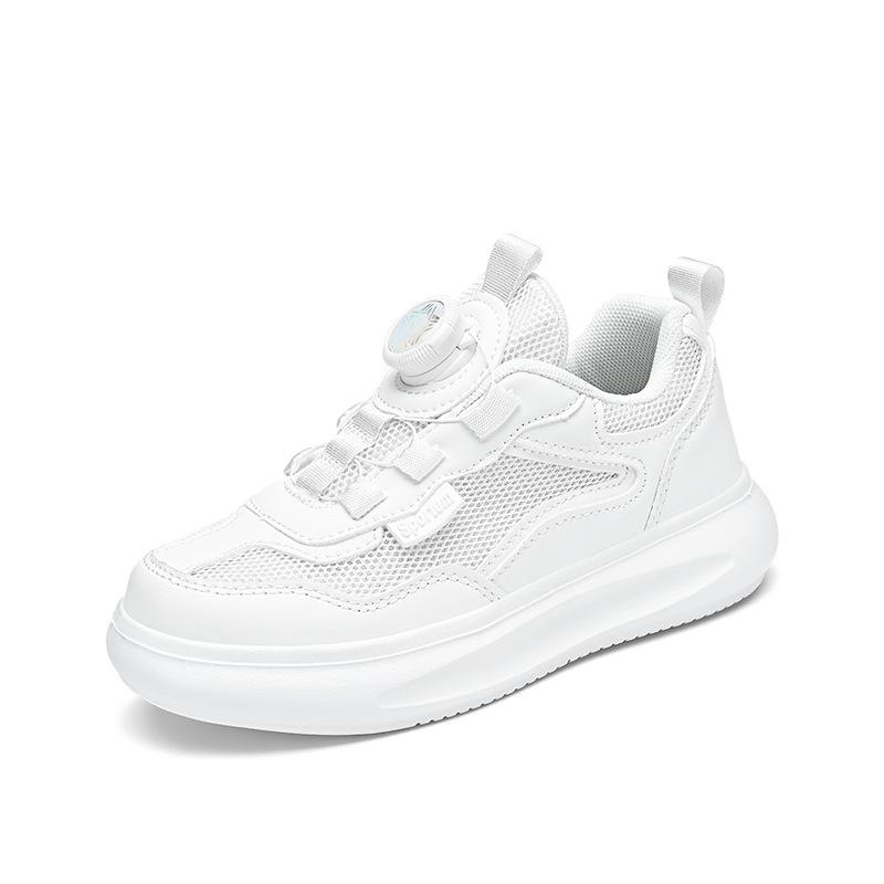 

Shoes Sports Children s New White Spring and Autumn Girls Casual Leather White Shoes Black Mesh Shoes Boys Winter 40