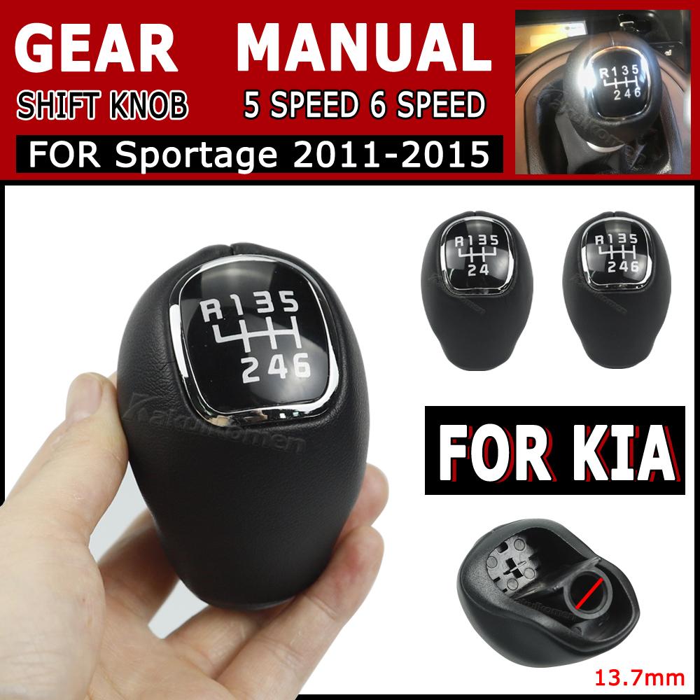 For Kia Sportage 2011-2015 RIO VELOSTER New Leather 5/6 Speed Manual Transmission Gear Shift Knob MT 43711 3W400HU