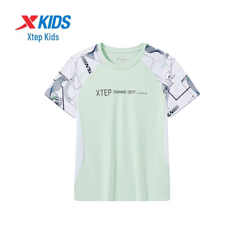 Xtep Boy's Color-Block Short Sleeve Knit T-shirt