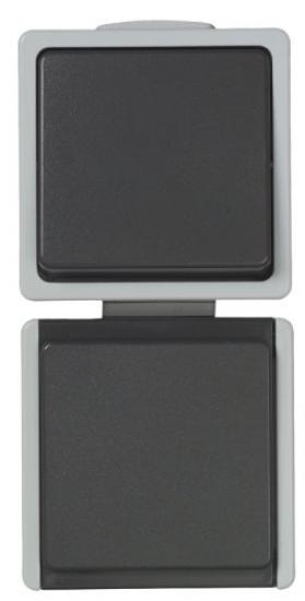 UNITEC 45247L Pr Murale encastrée en saillie Aquarius FR Gris-Gris