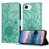 For iPhone 16e Case Sunflower Imprinted Wallet Stand Folio Flip Leather Cover