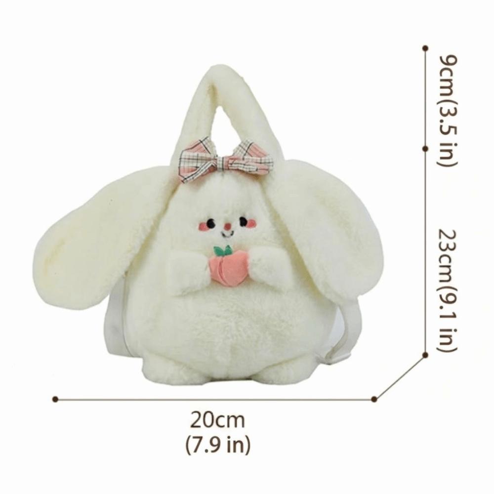 Fashion Cartoon Rabbit Shoulder Bag Soft Fluffy Large Capacity Crossbody Bag Lightweight Handbag Women Girl Accessories