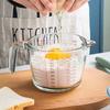 Yousheng Glass Measuring Cup with Handle 500/1000ml Heat-Resistant Pouring Spout Liquid Measurement Tool Easy-Pour Spout Cooking Utensil for Milk Eggs