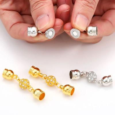 1Pc Magnetic Buckles Practical Diamond Studded Convenient Necklace Connecting Buckle DIY Scarf Magnetic Buckle Jewelry Buttons