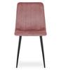 LAVA chair - pink velvet / black legs x 4