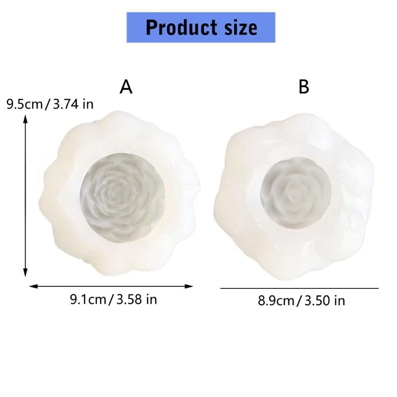 Flower Silicone Candle Molds for Making Candle Soap Home Decoration Multipurpose Floral Silicones Mould for Epoxy Resin