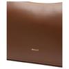 Bally Logo Gold Foil Leather Shoulder Bag Women Shoulder Bag Brown 6312069