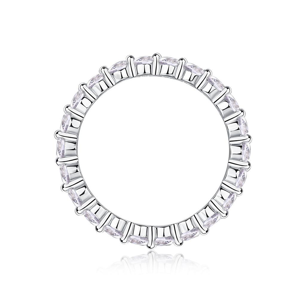 Nabest Platinum Plated CopperLad Grown Diamond Rings Full VVS1 D 3EX Moissanite Wedding Band for Women Jewelry