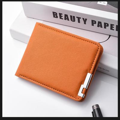 Portafoglio da uomo di alta gamma sottile in pelle, design giovanile con multi-scomparti per carte e fermasoldi per studenti universitari