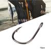 100PCS High Carbon Steel Fishing Hooks with Sharp Barb Hook Fishers Accessory Black with Hole