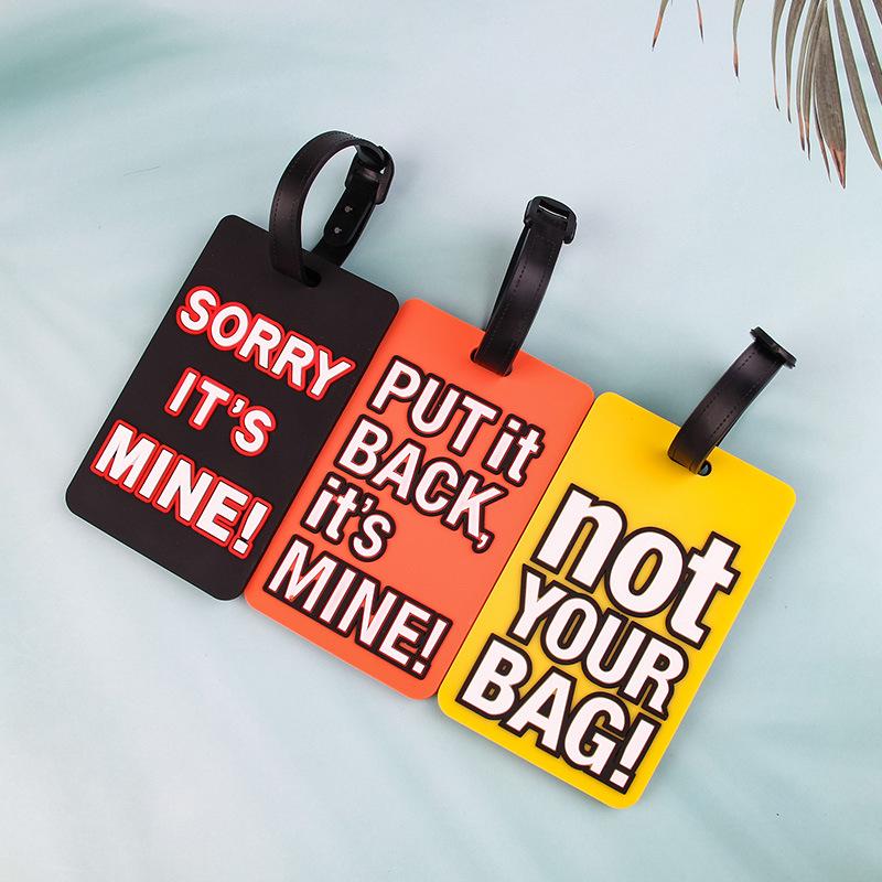 3D Soft Rubber PVC Luggage Tag & Lanyard for Suitcase