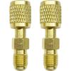 2025+ 2pcs R32 R454B Refrigerant Brass Adapter, 1/4Inch Female To 1/4Inch Male Reverse Thread, Quick Connect Fittings