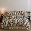 Cotton Flannel Bedding Set Soft Breathable All-season Bed Sheets Plant Floral Print Multiple Sizes