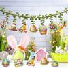 12 st/1 förpackning, Påskpappersdekorationer, Gåsetiketter och Märklappar, Festliga Partyatmosfärdekorationer och Rekvisita, Växttillbehör