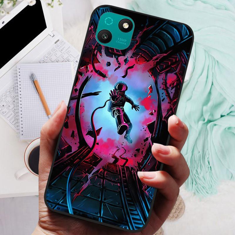 Soft Phone Cover For Wiko T10 4G Case T3 Funda TPU Space Marble Black Silicone Coque for Wiko T 10 WikoT3 Shockproof Cartoon