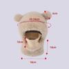 New Warm Scarf Mask Integrated Hat Pompom Windproof Pullover Cap Coldproof Ear Protection Hat Kids