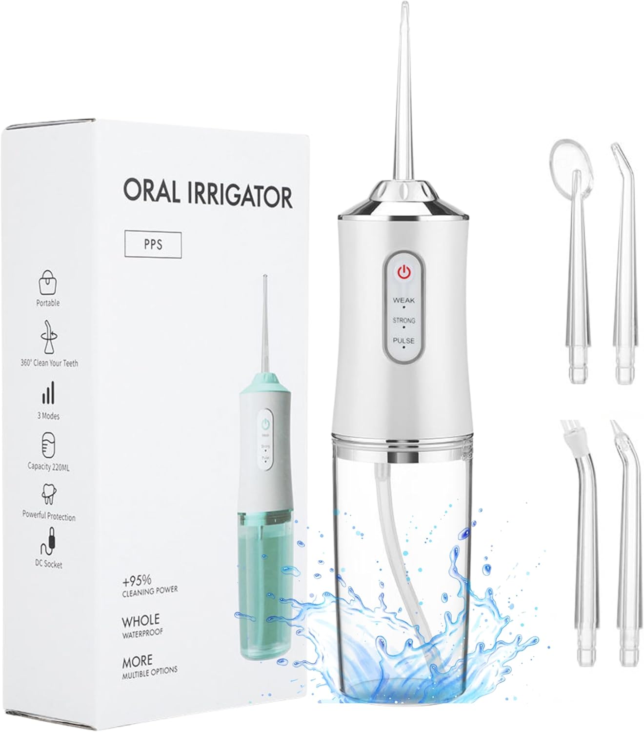 

Cordless Water Teeth – Rechargeable Dental Oral with 3 Modes, Waterproof Design, USB Fast Charging, United States