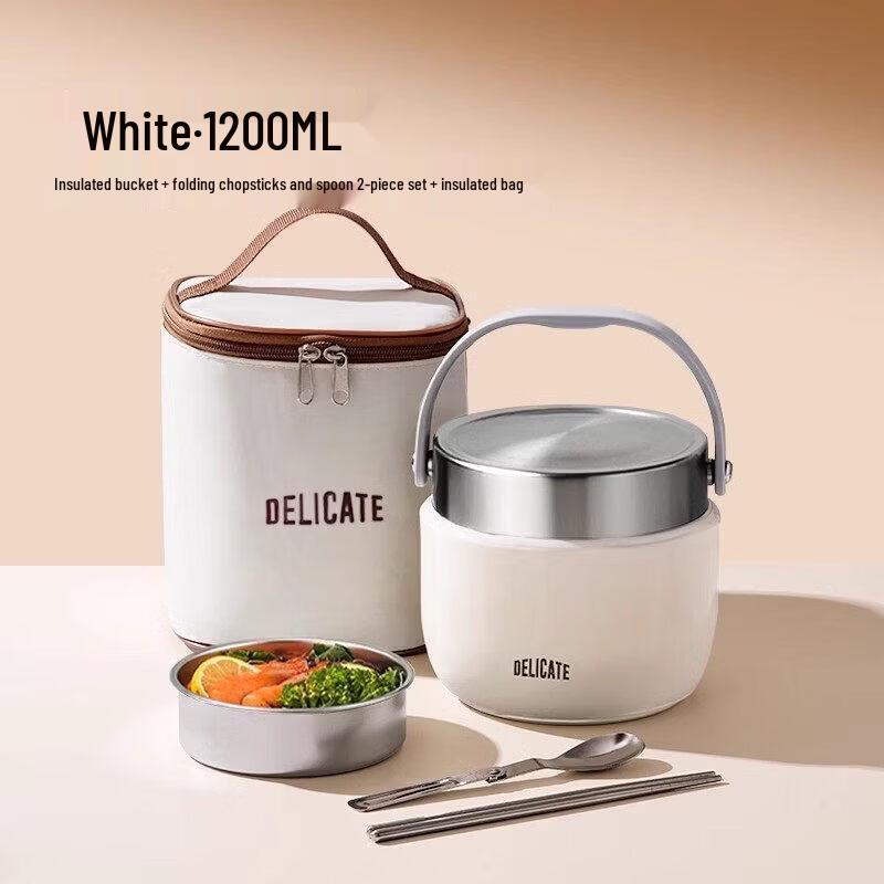 2025 Portable Double-Layer Insulated Stainless Steel Lunch Box
